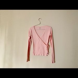 hollister pink long sleeve